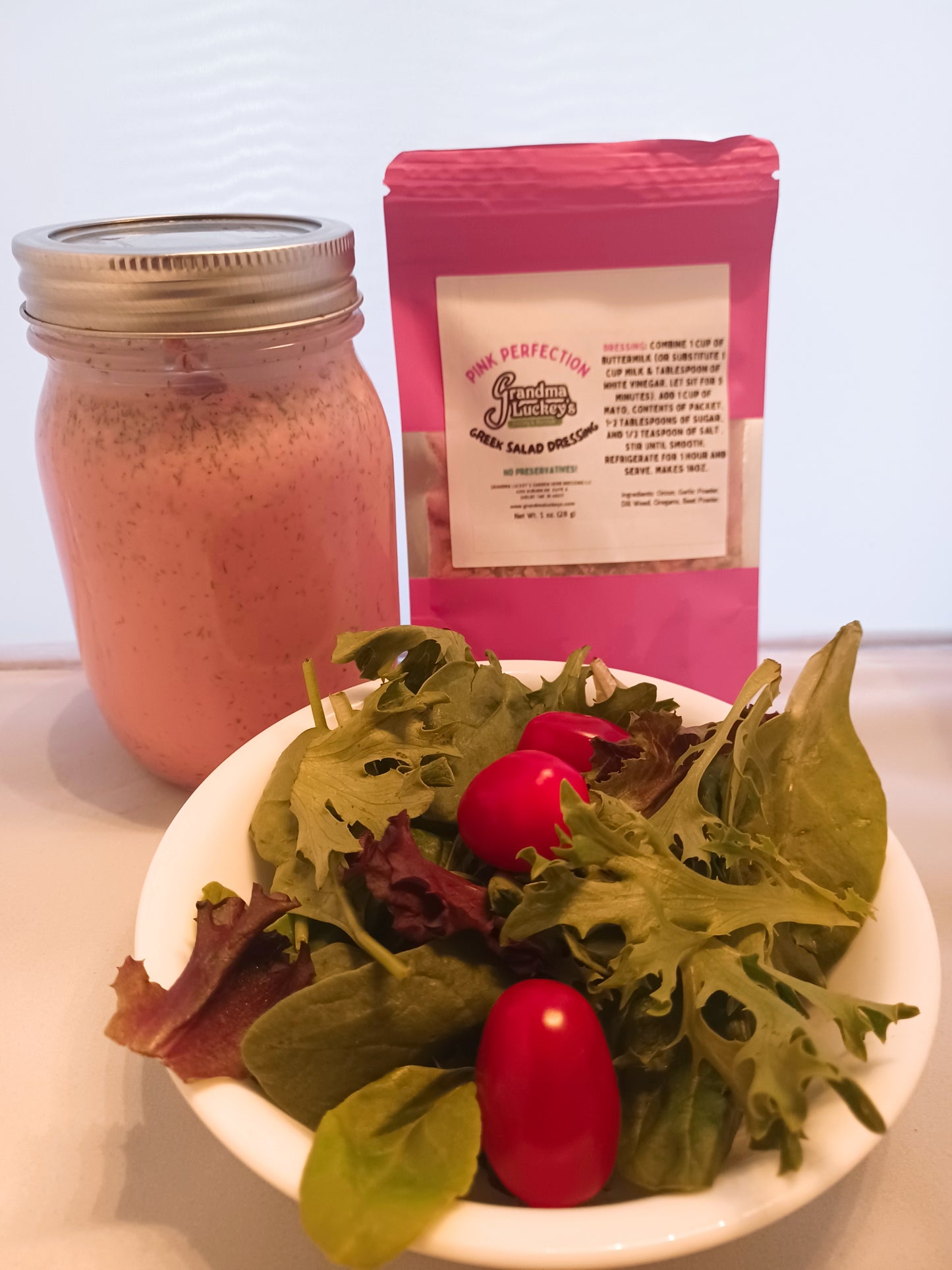 Pink Perfection Greek Dressing