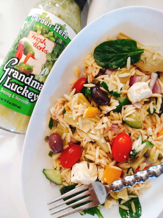 Grandma Luckey's Garden Herb Orzo Salad