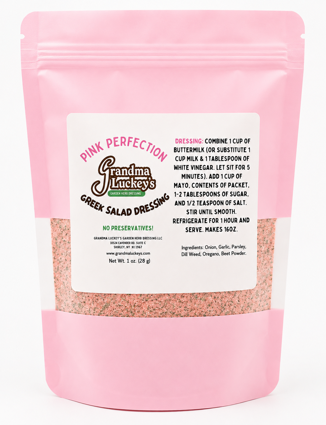 Pink Perfection Greek Dressing